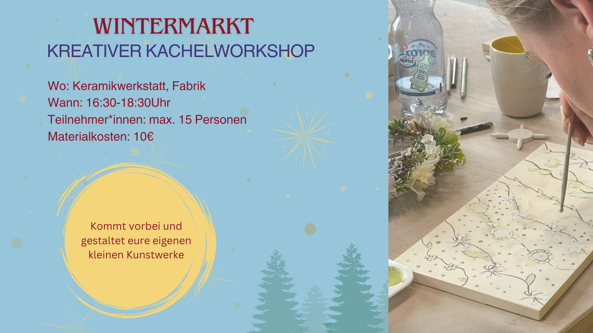 Wintermarkt: kreativer Kachel-Workshop