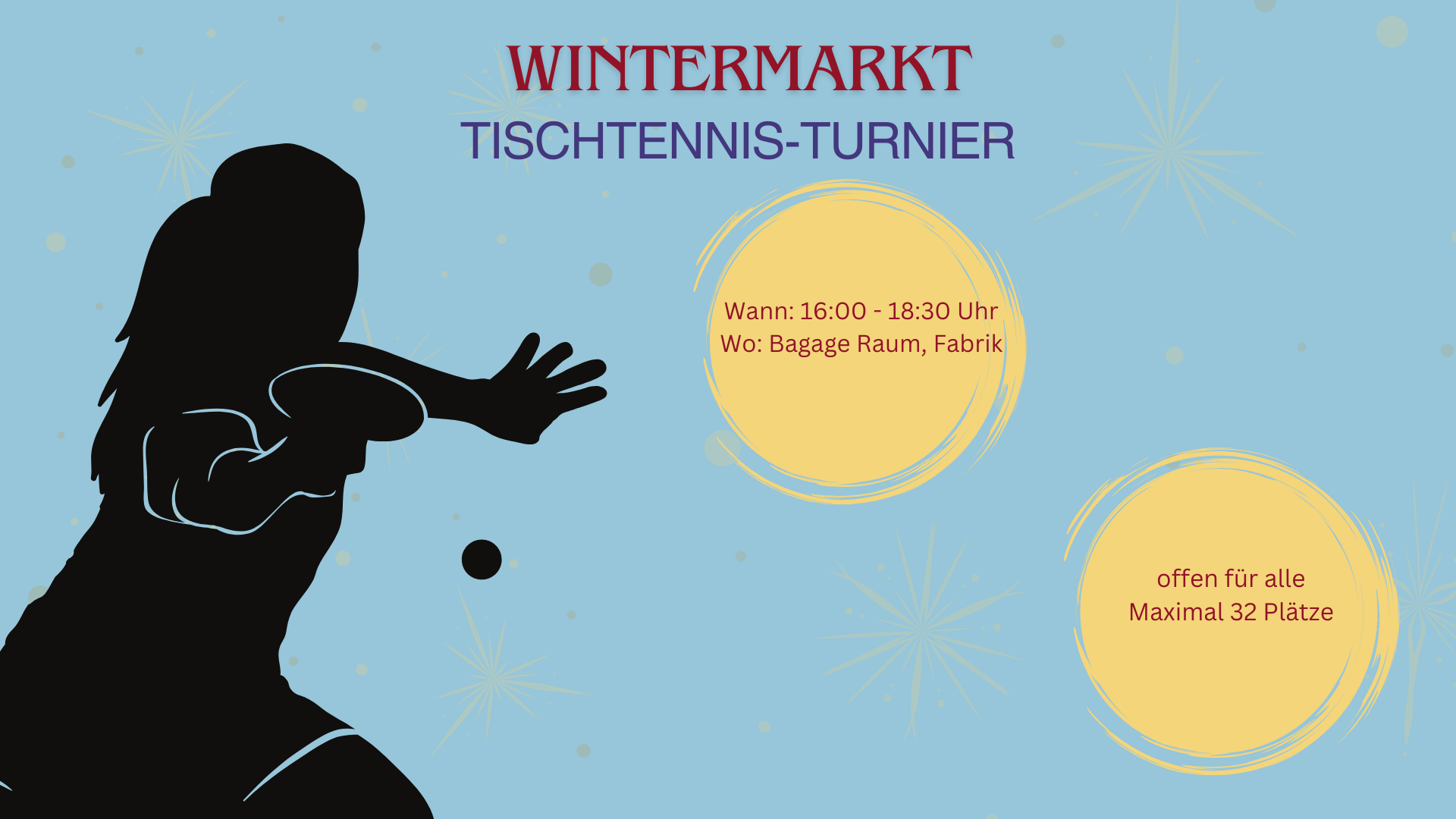 Tischtennis-Turnier auf dem Wintermarkt